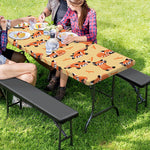 Cute Red Panda And Bamboo Pattern Print Picnic Table Cover