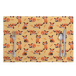 Cute Red Panda And Bamboo Pattern Print Placemat