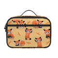 Cute Red Panda And Bamboo Pattern Print Portable Lunch Bag