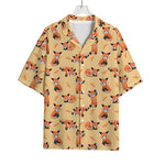 Cute Red Panda And Bamboo Pattern Print Rayon Hawaiian Shirt