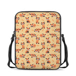Cute Red Panda And Bamboo Pattern Print Rectangular Crossbody Bag