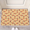 Cute Red Panda And Bamboo Pattern Print Rubber Doormat