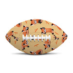 Cute Red Panda And Bamboo Pattern Print Rugby Ball