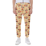 Cute Red Panda And Bamboo Pattern Print Scuba Joggers