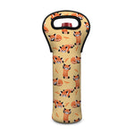 Cute Red Panda And Bamboo Pattern Print Single Neoprene Wine Tote