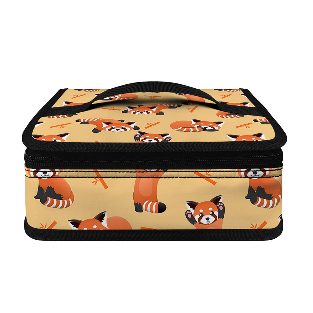 Cute Red Panda And Bamboo Pattern Print Small Lunch Bag