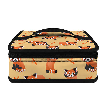 Cute Red Panda And Bamboo Pattern Print Small Lunch Bag