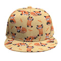 Cute Red Panda And Bamboo Pattern Print Snapback Cap