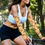 Cute Red Panda And Bamboo Pattern Print Sun Protection Arm Sleeves