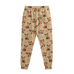 Cute Red Panda And Bamboo Pattern Print Sweatpants