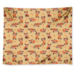 Cute Red Panda And Bamboo Pattern Print Tapestry