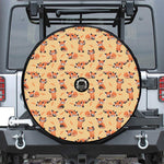 Cute Red Panda And Bamboo Pattern Print Tire Cover With Camera Hole