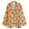 Cute Red Panda And Bamboo Pattern Print Women's Cotton Blazer