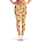 Cute Red Panda And Bamboo Pattern Print Women's Leggings