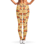 Cute Red Panda And Bamboo Pattern Print Women's Leggings