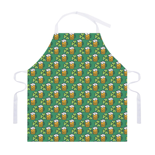 Cute Saint Patrick's Day Pattern Print Adjustable Apron