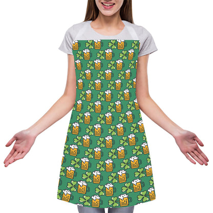 Cute Saint Patrick's Day Pattern Print Adjustable Apron