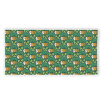Cute Saint Patrick's Day Pattern Print Beach Towel