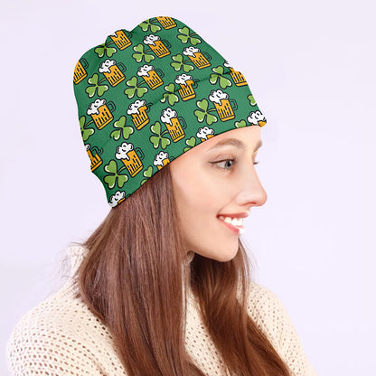 Cute Saint Patrick's Day Pattern Print Beanie