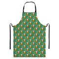 Cute Saint Patrick's Day Pattern Print Bib Apron With Pocket