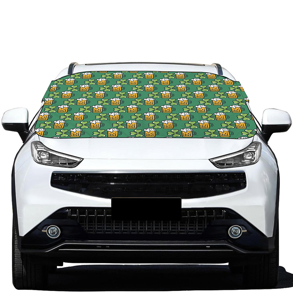 Cute Saint Patrick's Day Pattern Print Car Windshield Snow Cover