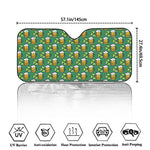 Cute Saint Patrick's Day Pattern Print Car Windshield Sun Shade