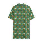 Cute Saint Patrick's Day Pattern Print Cotton Hawaiian Shirt