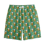 Cute Saint Patrick's Day Pattern Print Cotton Shorts