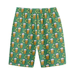 Cute Saint Patrick's Day Pattern Print Cotton Shorts