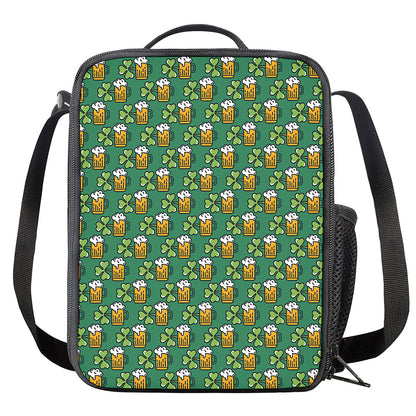 Cute Saint Patrick's Day Pattern Print Crossbody Lunch Bag