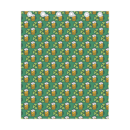 Cute Saint Patrick's Day Pattern Print Curtain