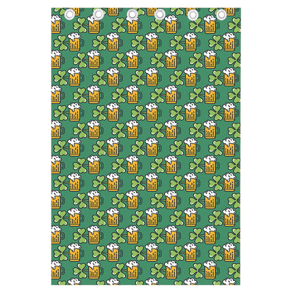 Cute Saint Patrick's Day Pattern Print Curtain