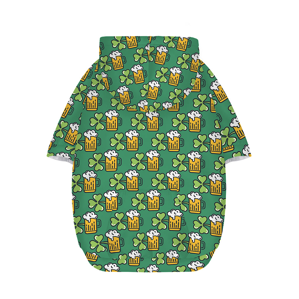 Cute Saint Patrick's Day Pattern Print Dog Zip Up Hoodie
