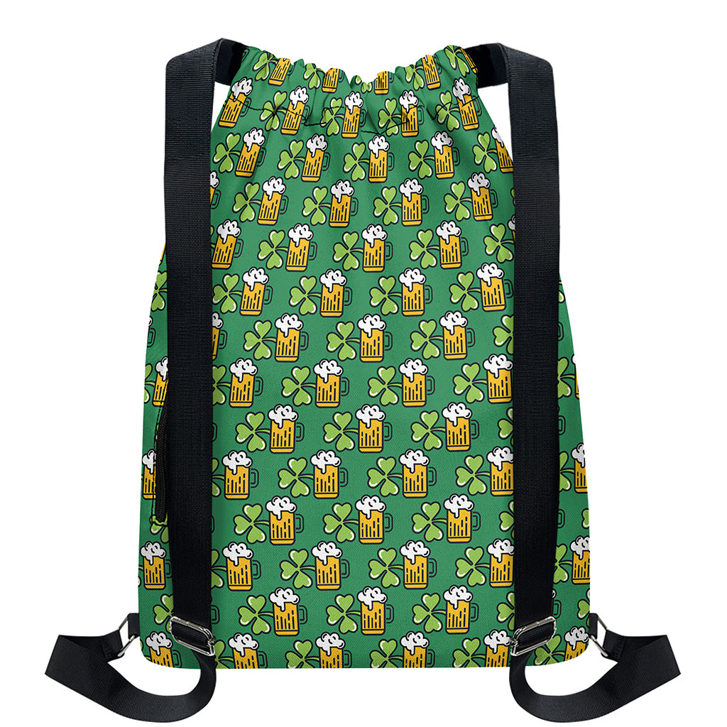 Cute Saint Patrick's Day Pattern Print Drawstring Backpack