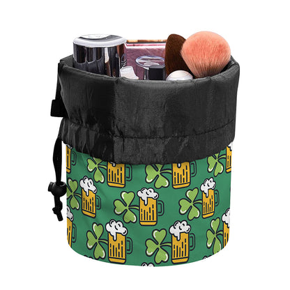 Cute Saint Patrick's Day Pattern Print Drawstring Makeup Bag