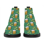 Cute Saint Patrick's Day Pattern Print Flat Ankle Boots