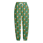 Cute Saint Patrick's Day Pattern Print Fleece Lined Knit Pants