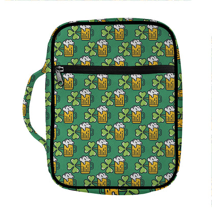 Cute Saint Patrick's Day Pattern Print Front Pocket Bible Bag
