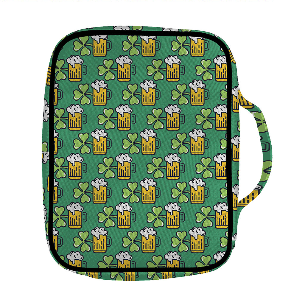 Cute Saint Patrick's Day Pattern Print Front Pocket Bible Bag