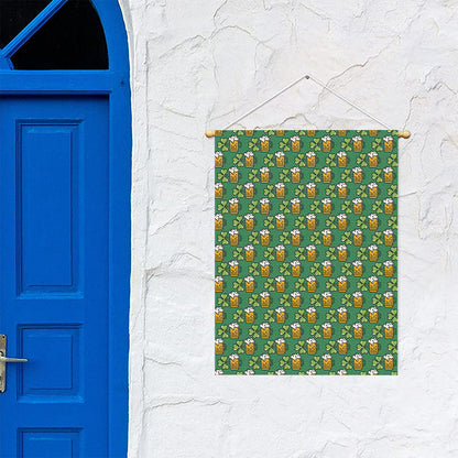 Cute Saint Patrick's Day Pattern Print Garden Flag
