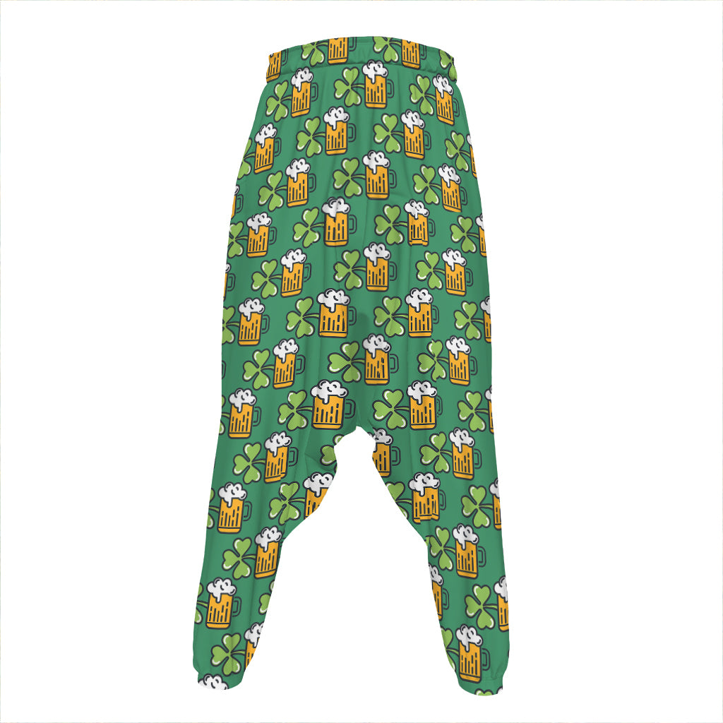 Cute Saint Patrick's Day Pattern Print Hammer Pants