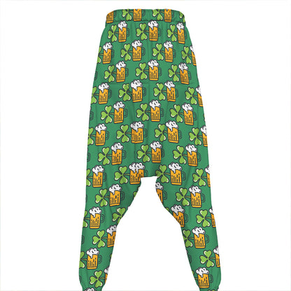 Cute Saint Patrick's Day Pattern Print Hammer Pants