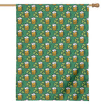 Cute Saint Patrick's Day Pattern Print House Flag