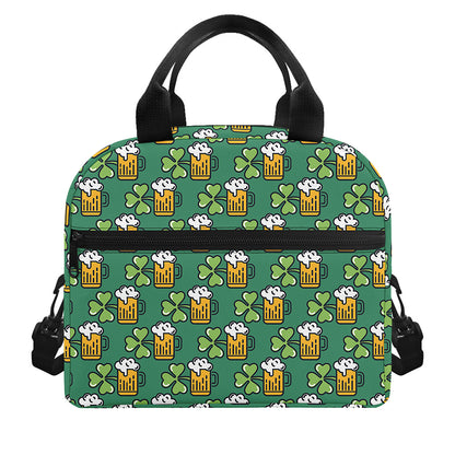 Cute Saint Patrick's Day Pattern Print Insulated Lunch Bag