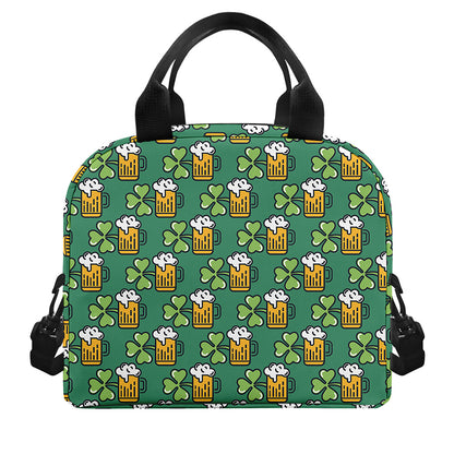 Cute Saint Patrick's Day Pattern Print Insulated Lunch Bag
