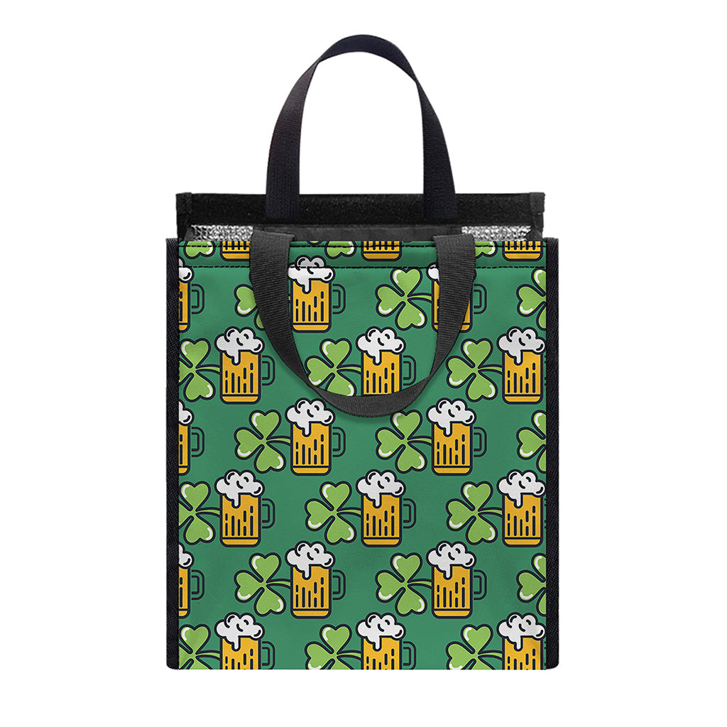 Cute Saint Patrick's Day Pattern Print Insulated Lunch Tote