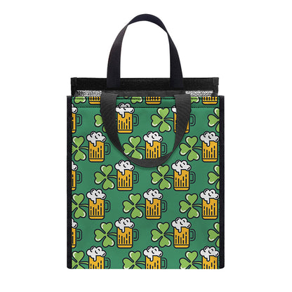 Cute Saint Patrick's Day Pattern Print Insulated Lunch Tote