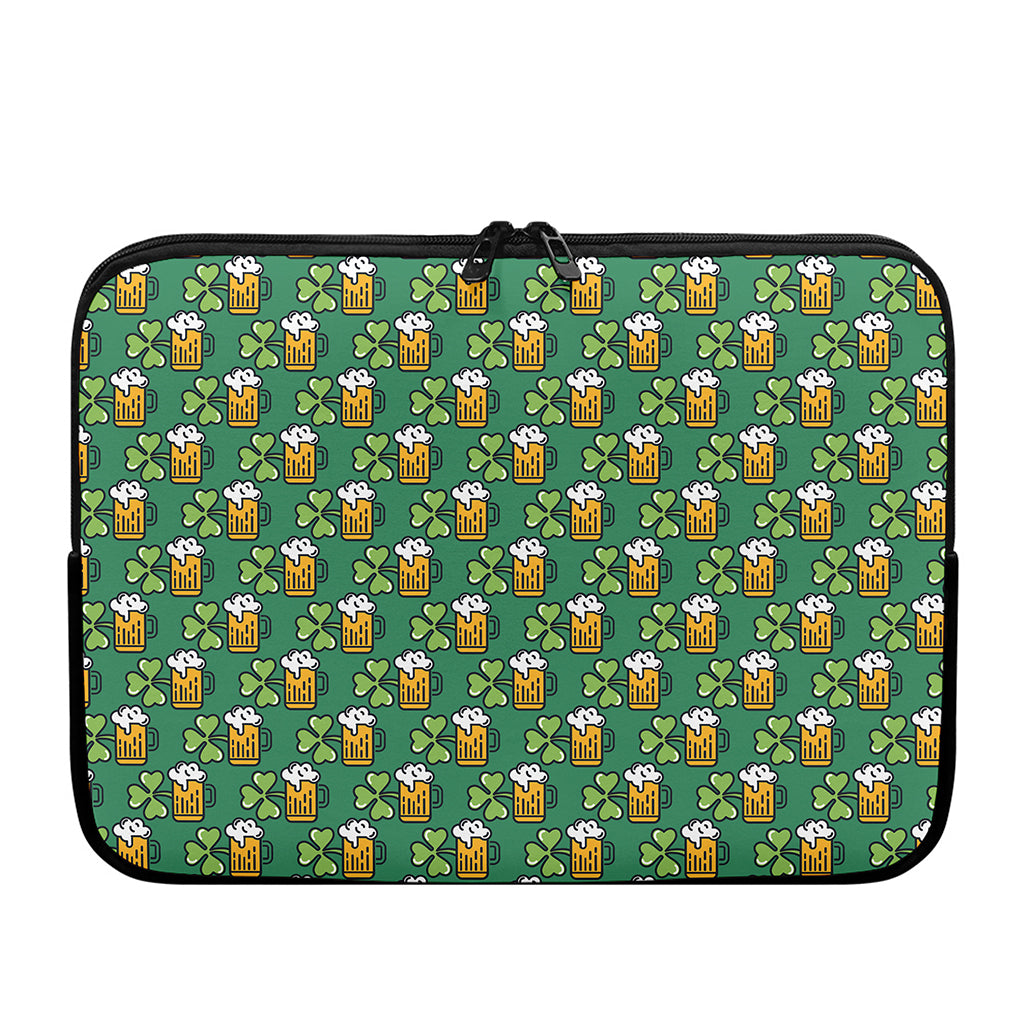 Cute Saint Patrick's Day Pattern Print Laptop Sleeve