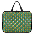 Cute Saint Patrick's Day Pattern Print Laptop Sleeve With Handle
