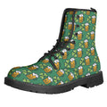 Cute Saint Patrick's Day Pattern Print Lace-Up Boots